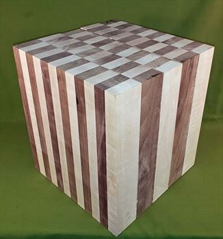 Blank #805 - Extreme Black Walnut & Maple Turning Blank ~ 10 3/4" x 10 3/4" x 12" ~ $199.99